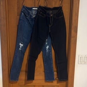 Levi’s lot of 2 size 26.  Stylish Blue Women's Jeans one pair distressed.